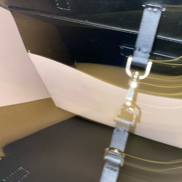 Kate Spade New York Magnolia Street Double Pocket Pink/ Black Tote Bag - Picture 13 of 14